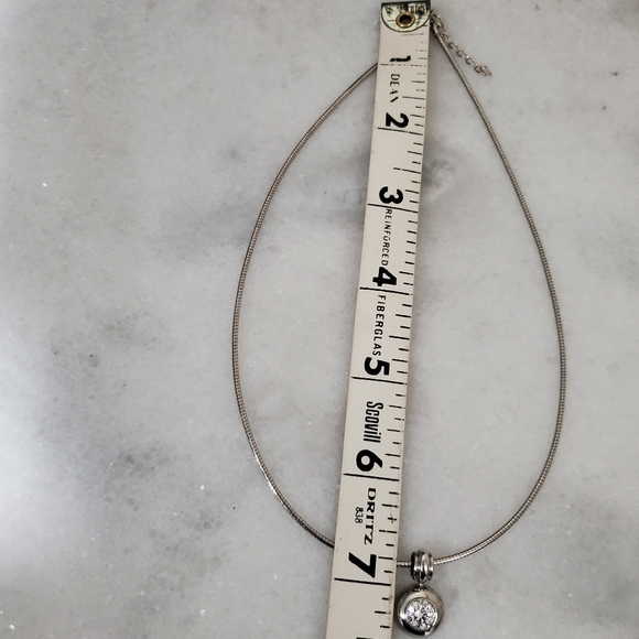 925 Sterling Silver Cubic Zirconia Necklace - Picture 7 of 8